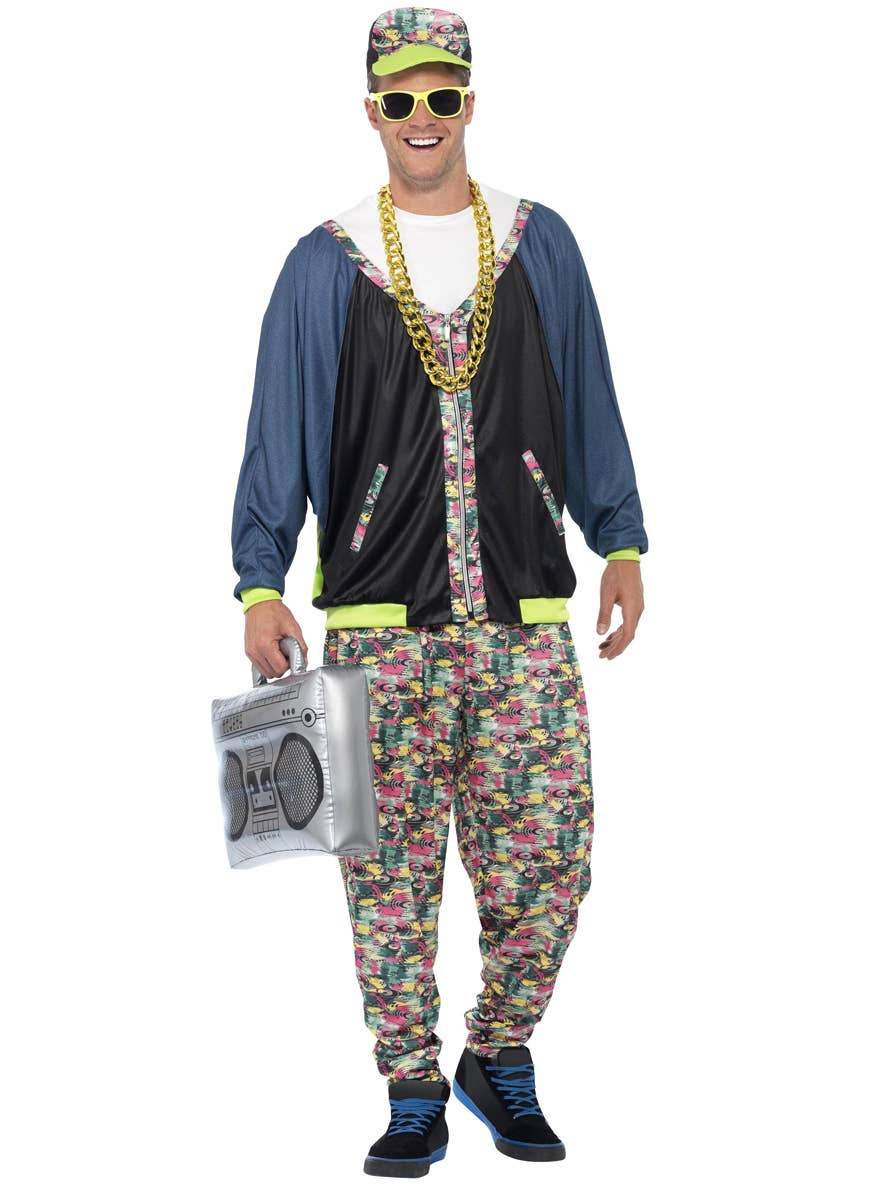 Mens Hip Hop 80s Dress Up Costume - Main Image