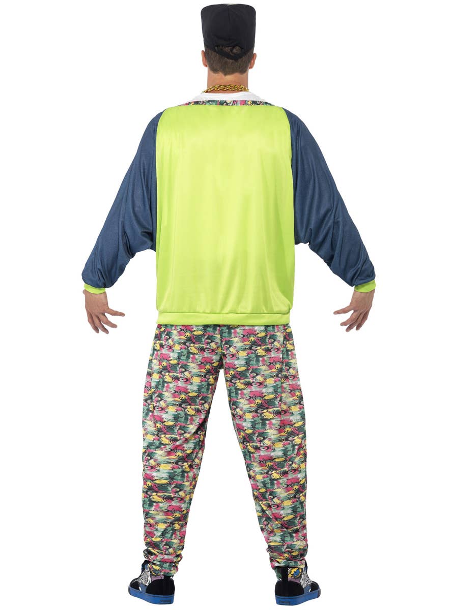 Mens Hip Hop 80s Dress Up Costume - Back Image