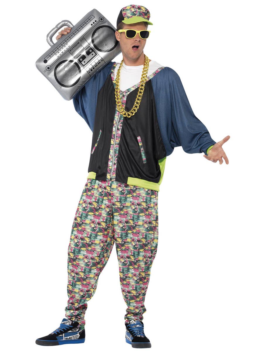 Mens Hip Hop 80s Dress Up Costume - Alternate Image