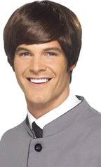 Image of Mod Male Short Brown 60s Wig for Men