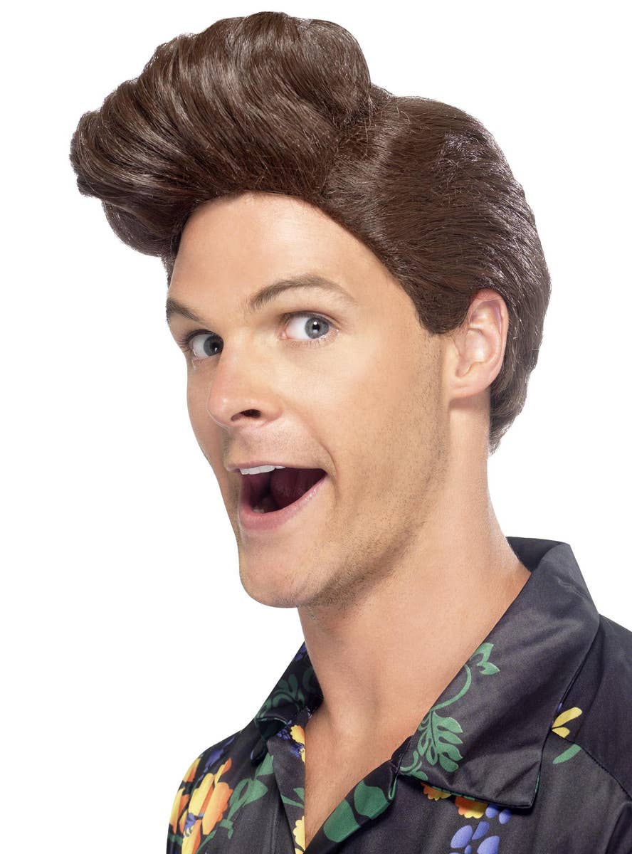 Mens Ace Venture Costume Wig | 1990s Mens Pompadour Party Wig