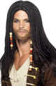 Men's Black Pirate Dreadlocks Costume Wig
