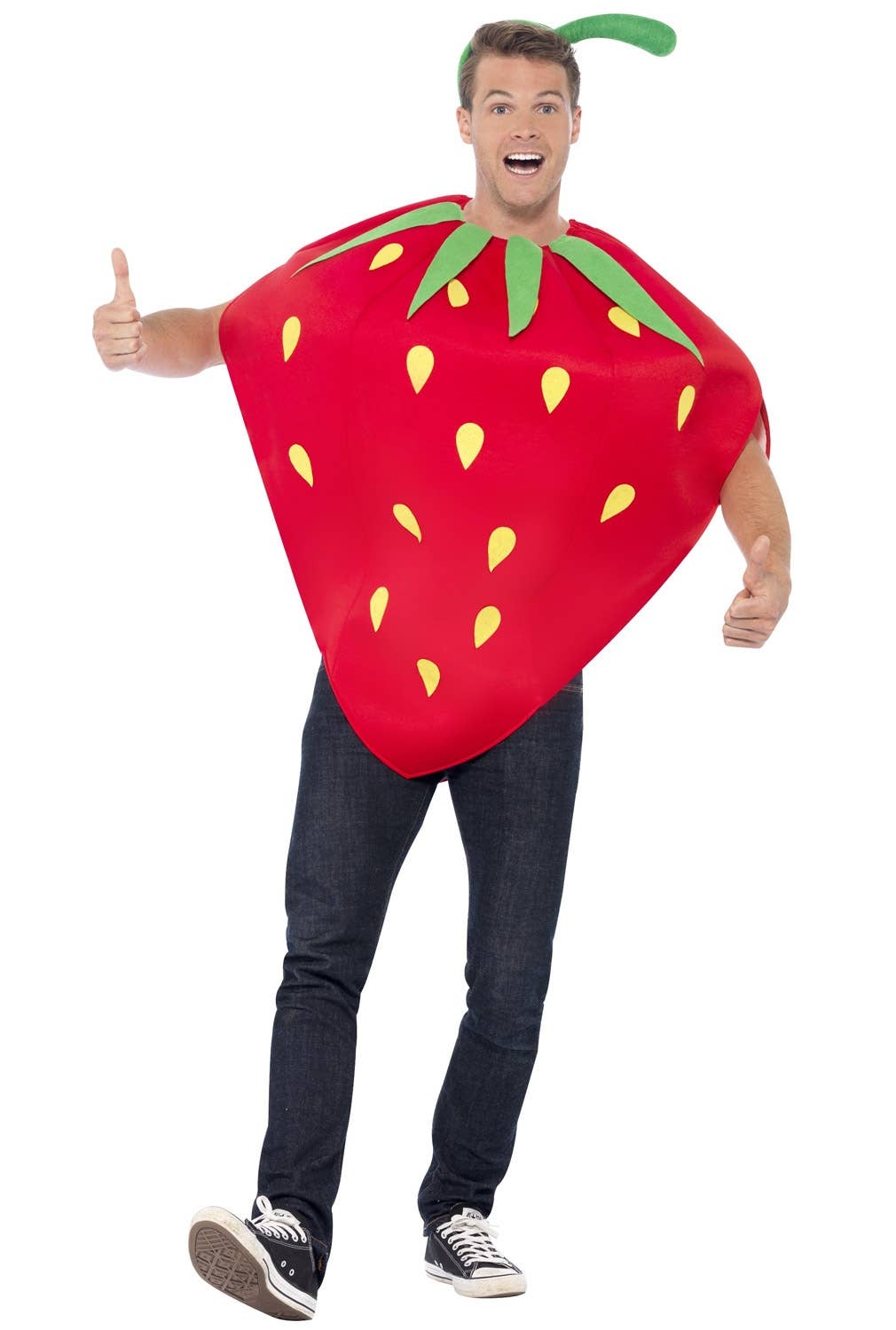 Adult's Novelty Strawberry Fruit Fancy Dress Costume Image 2