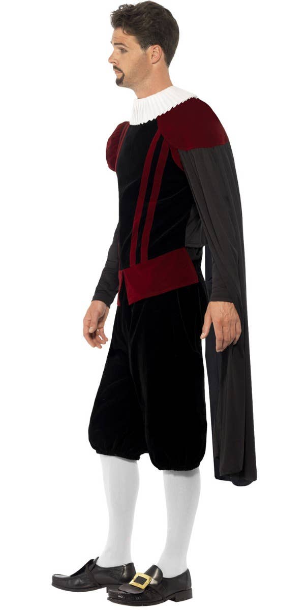 Men's Tudor Lord Medieval Deluxe Fancy Dress Costume Side Image