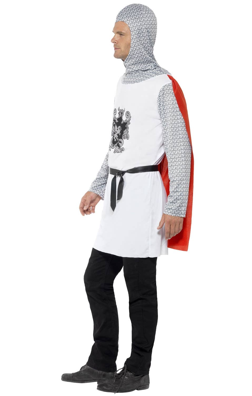 Men's Noble Knight Medieval Fancy Dress Costume Side View