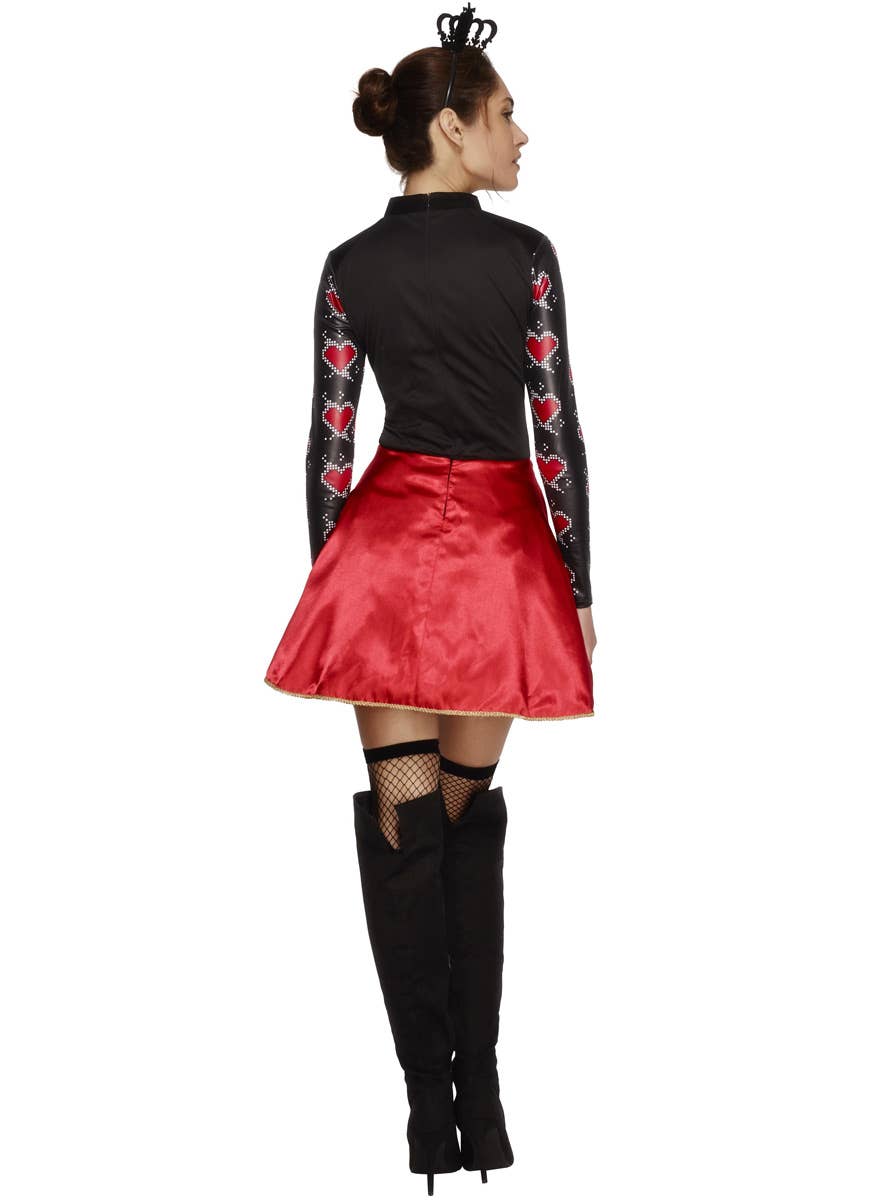 Women's Sexy Queen of Hearts Costume Back Image