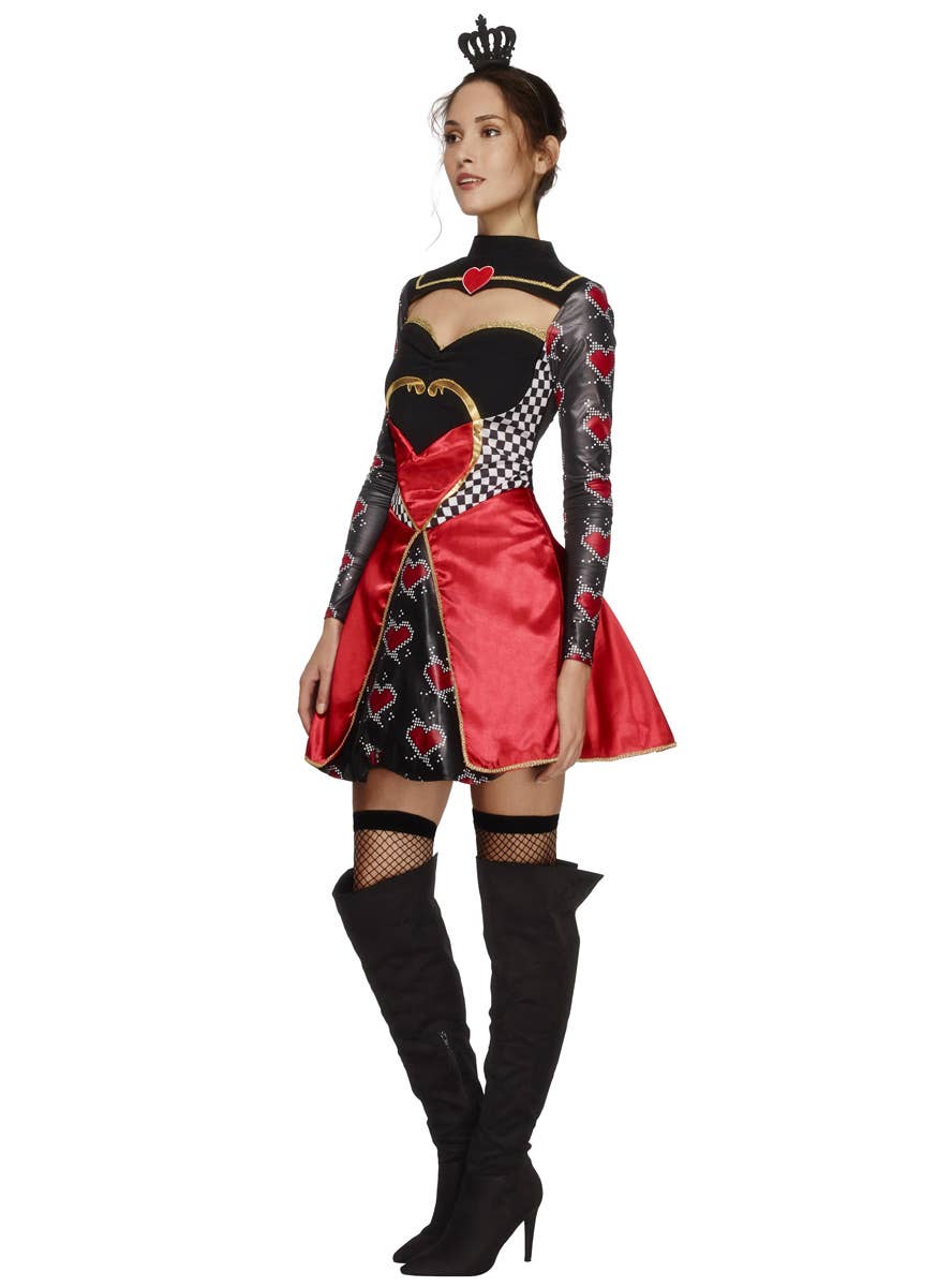 Women's Sexy Queen of Hearts Costume Side Image