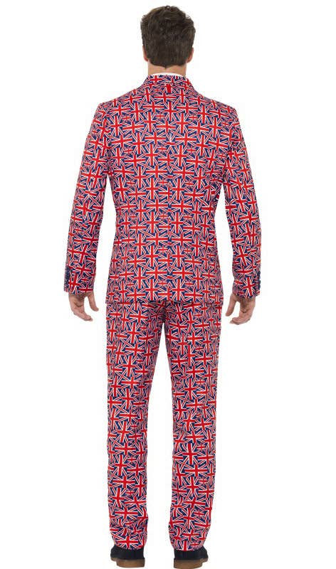 Men's Union Jack Stand Out Flag Costume Suit Back Image