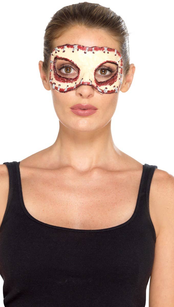 Halloween Zombie Flesh Masquerade Face Mask Special Effects Prosthetic Costume Accessory Step 1 Image