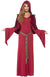 Red High Priestess Women's Medieval Queen Renaissance Costume View 1
