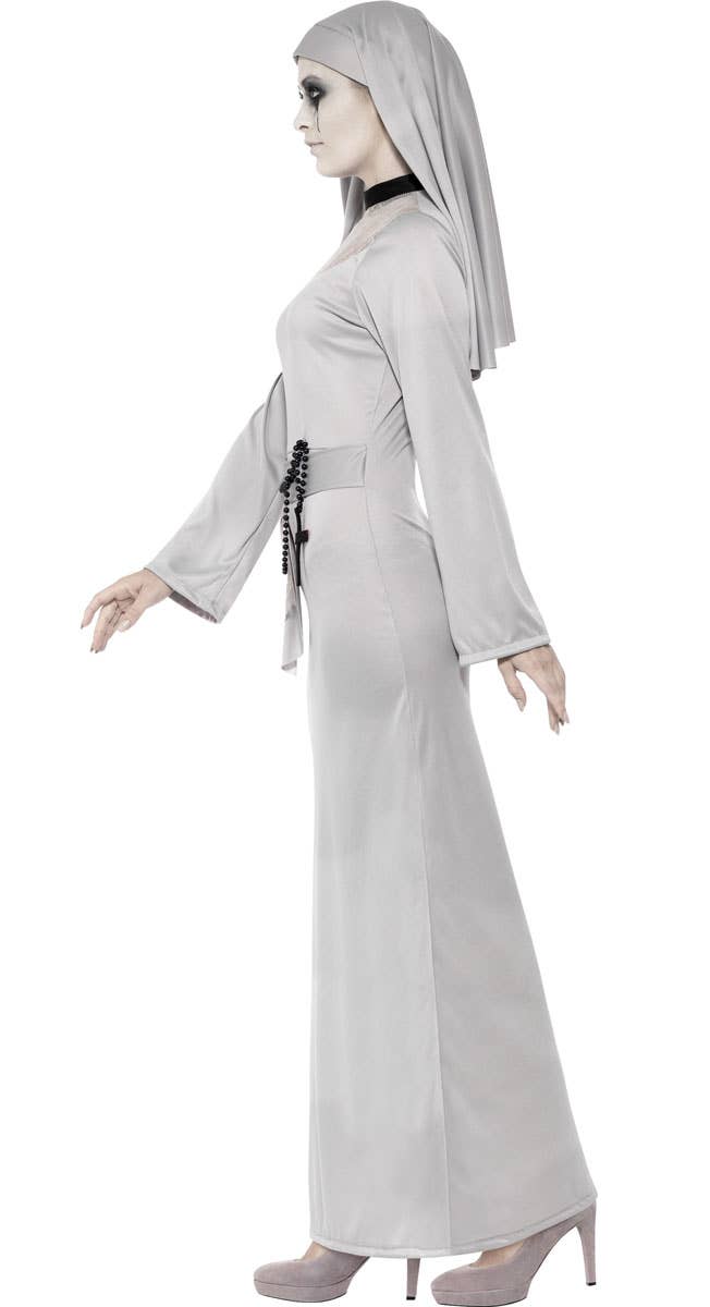 Haunted Gothic Nun Women's Halloween Costume Side Image