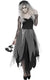 Tattered Grey and Black Graveyard Bride Women's Halloween Costume - Front Image
