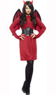 Women's Hellfire Red Devil Haloween Costume Front View