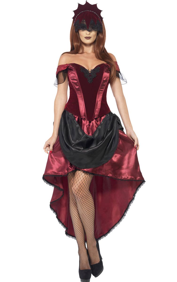 Women's Sexy Venetian Temptress Halloween Costume Front Image