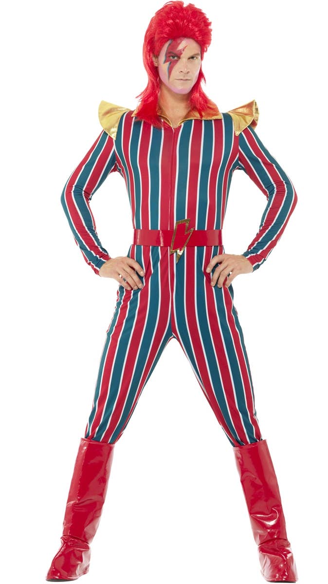 Men's David Bowie Space Superstar Pop Star Costume View 1