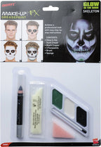 Glow in the Dark Skeleton Costume Makeup Kit - Main View