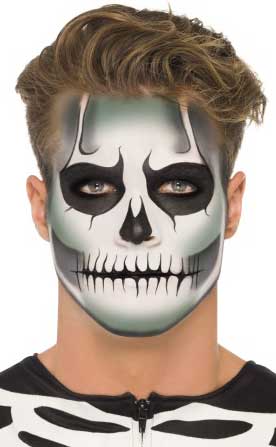 Glow in the Dark Skeleton Costume Makeup Kit - Alternative View 1