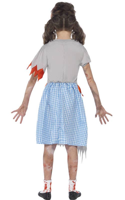 Undead Dorothy Girl's Zombie Fancy Dress Back View