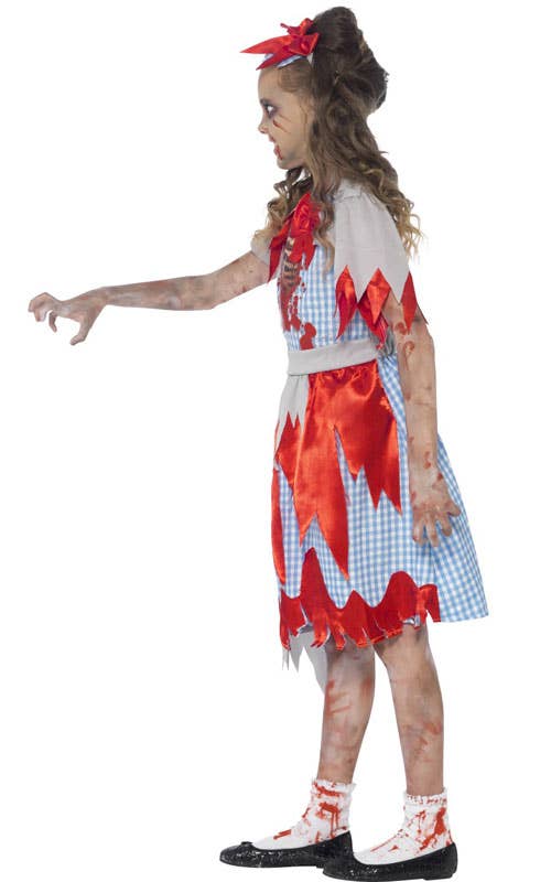 Girl's Dorothy Zombie Costume Side View