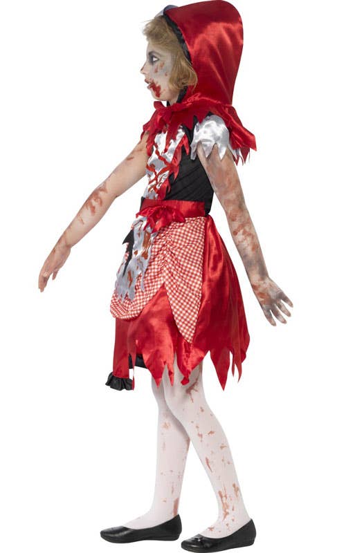 Undead Girl's Red Riding Hood Zombie Costume Side