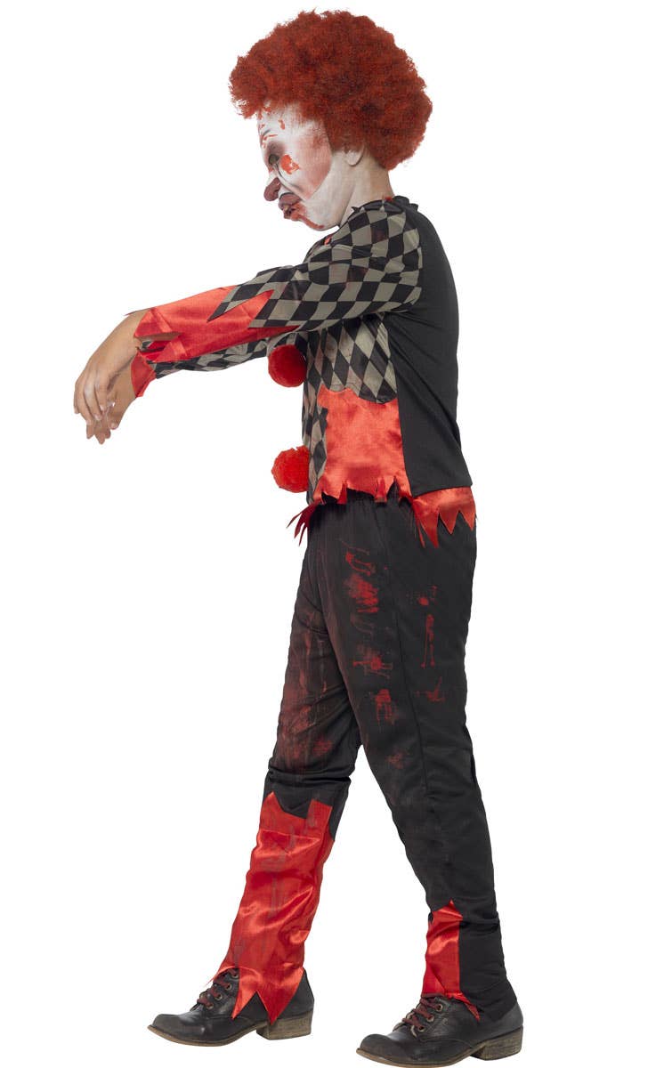 Zombie Clown Boys Scary Halloween Costume Side Image