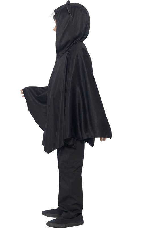 Boy's Hooded Bat Cape Costume Side View