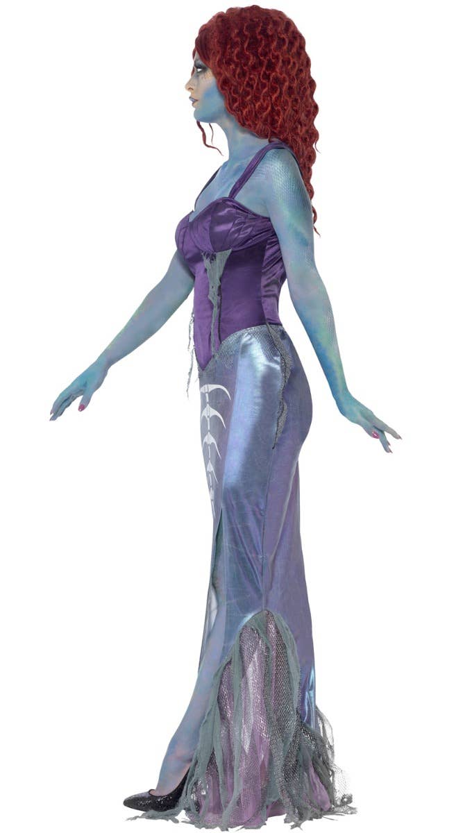 Women's Sexy Zombie Mermaid Halloween Costume Side Image