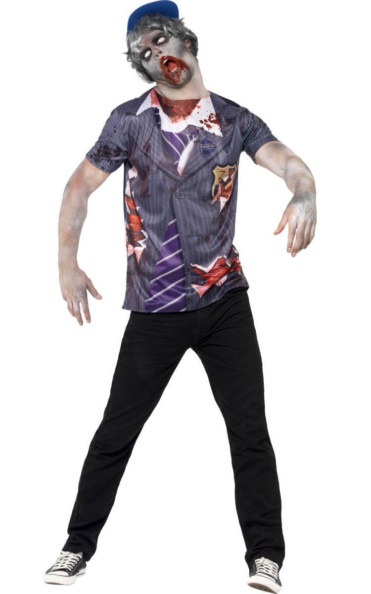 Zombie Schoolboy Men's Halloween Costume - Front Image