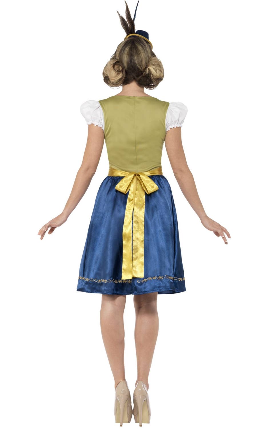 Women's Traditional Dirndl Beer Girl Costume Back View