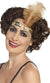 Image of 1920s Gold Sequin Flapper Headband with Feather