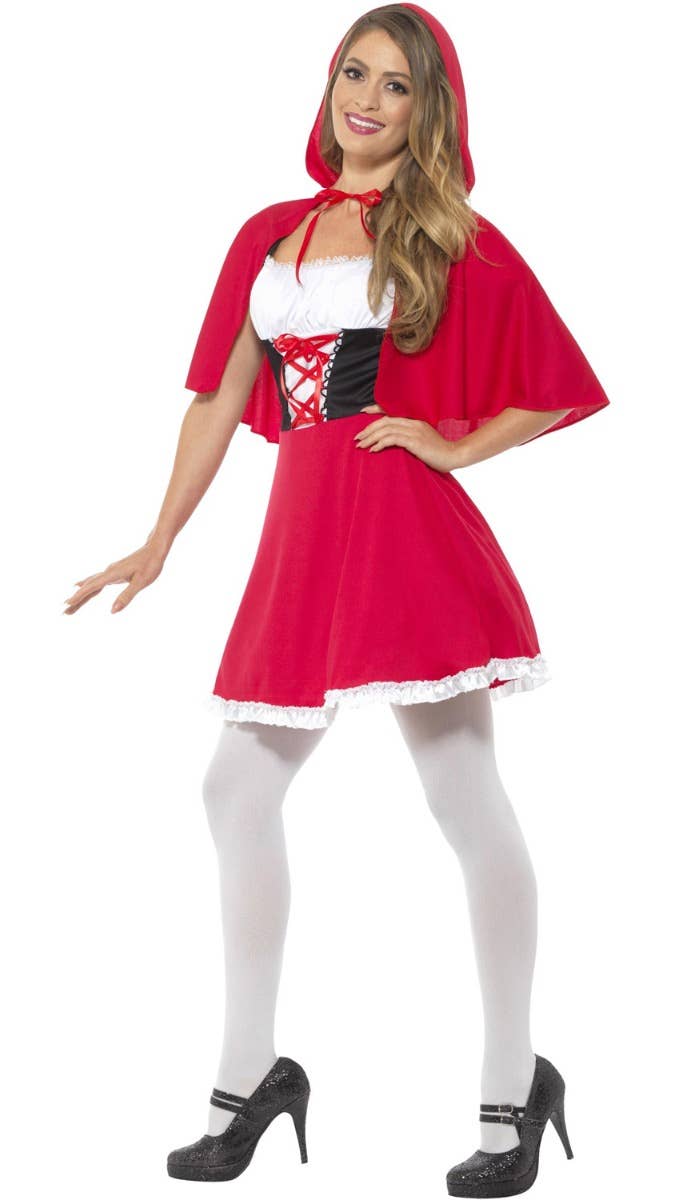 Sexy Little Red Riding Hood Women's Storybook Costume- Side Front Image