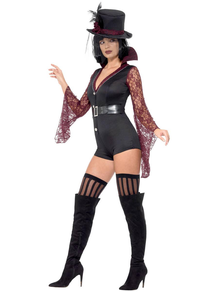 Women's Sexy Fever Vampire Halloween Fancy Dress Costume - Side Image