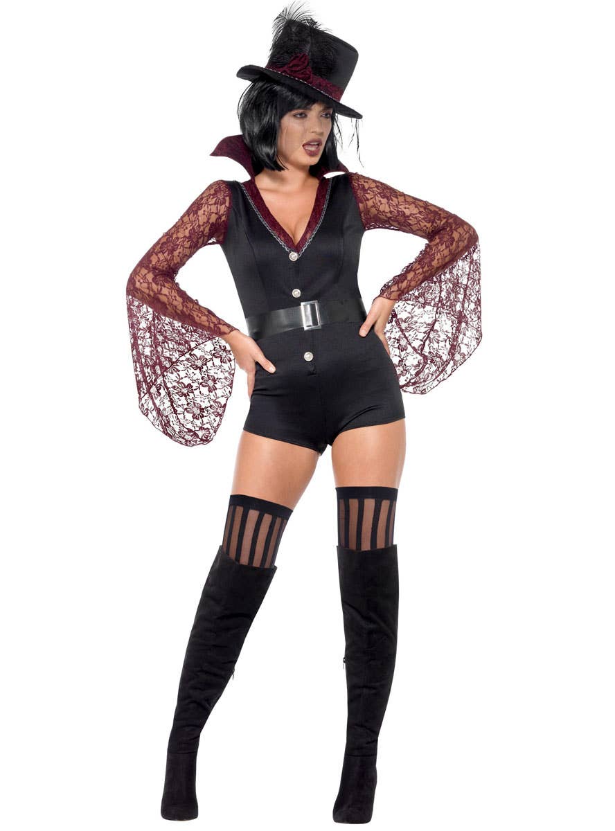 Women's Sexy Fever Vampire Halloween Fancy Dress Costume - Alternate Front Image