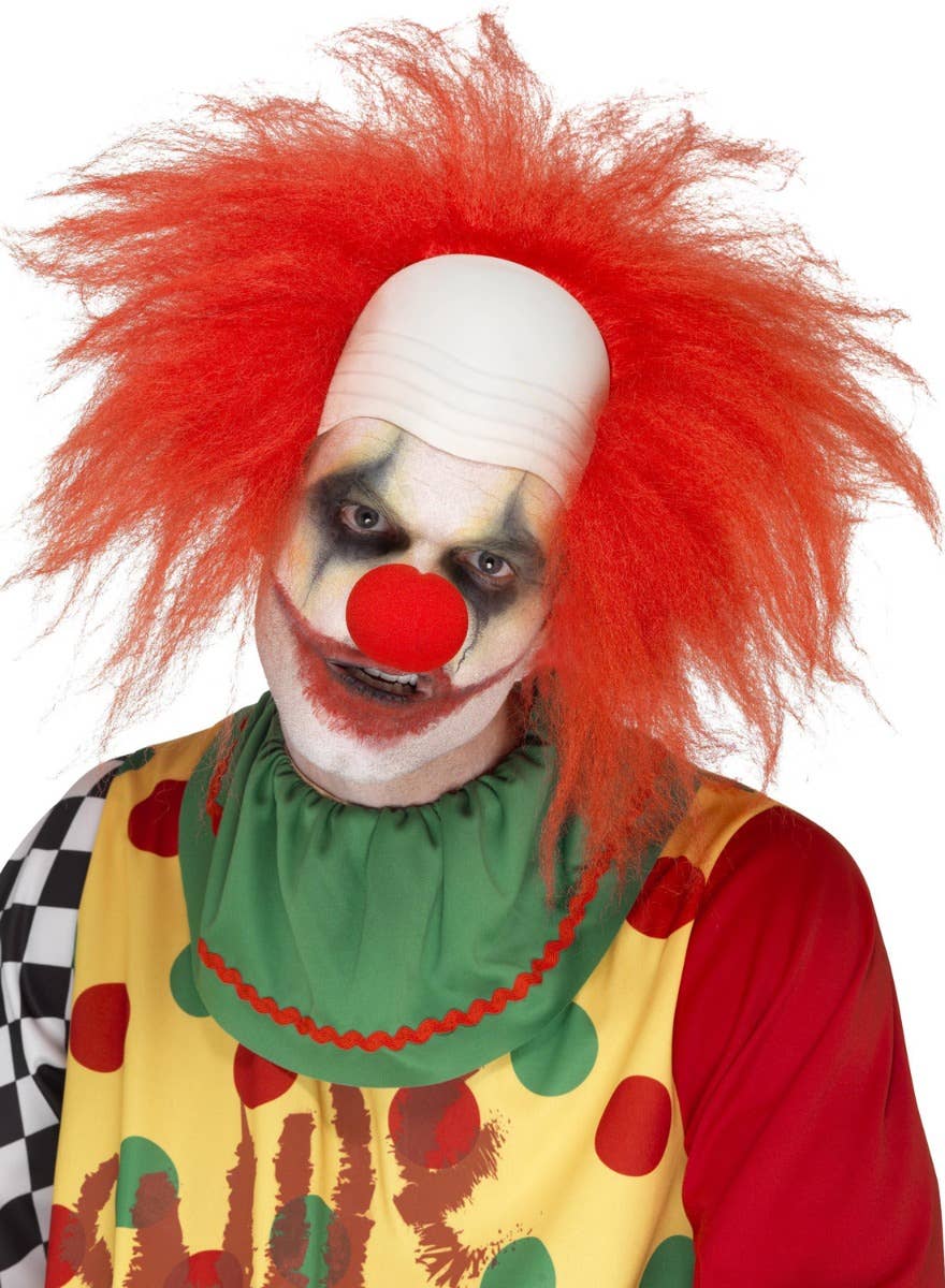 Creepy Clown Men's Halloween Wig Front Image