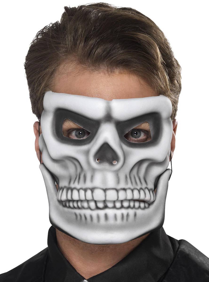 Budget Foam Day of the Dead Skeleton Halloween Costume Accessory Mask View 1