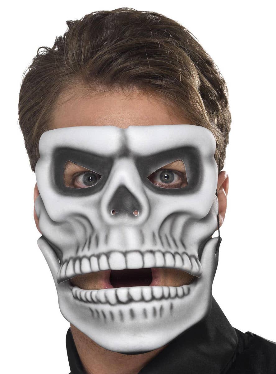 Budget Foam Day of the Dead Skeleton Halloween Costume Accessory Mask View 2