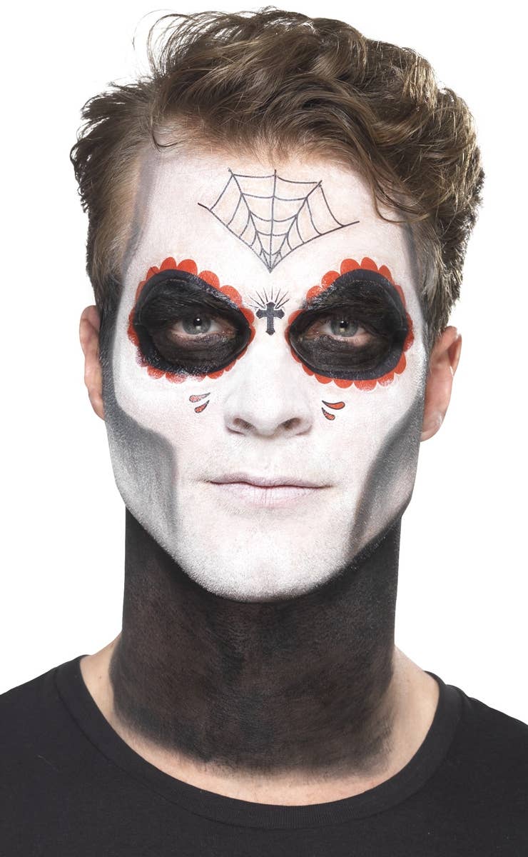 Temporary Tattoo and Facepaint Day of the Dead Makeup Kit 5