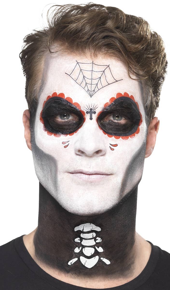 Temporary Tattoo and Facepaint Day of the Dead Makeup Kit 6