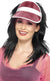 Adults Pink Poker Visor Novelty 80s Costume Accessory - Female Image