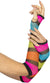 Image of 1980s Rainbow Fingerless Fishnet Gloves
