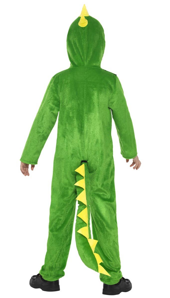 Image of Cool Green Crocodile Boys Animal Onesie Costume - Back Image