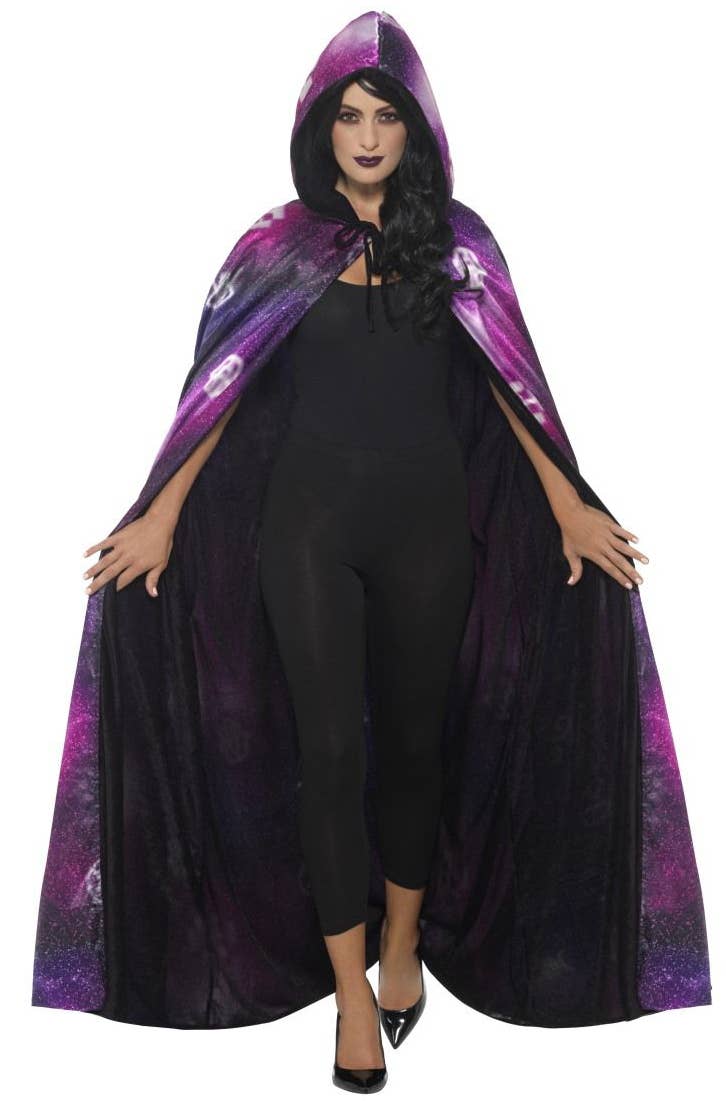 Deluxe Galaxy Ouija Reversible Halloween Costume Cape Front Image 1