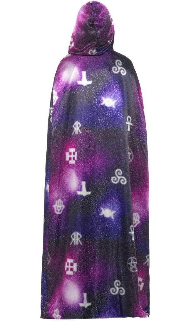 Deluxe Galaxy Ouija Reversible Halloween Costume Cape Back Image 1