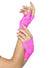 Women's Fluro Pink Lace Fingerless Gloves