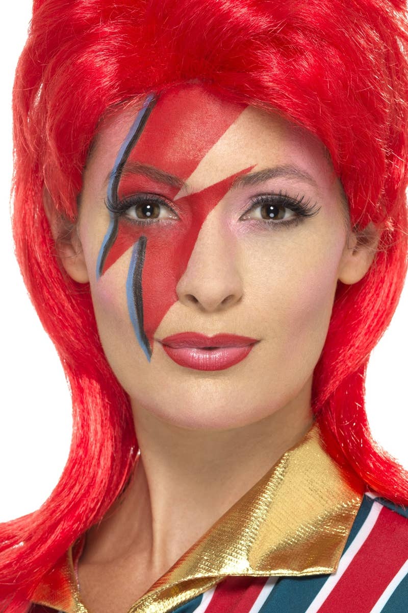 Space Superstar David Bowie Red Mullet Costume Wig View 2