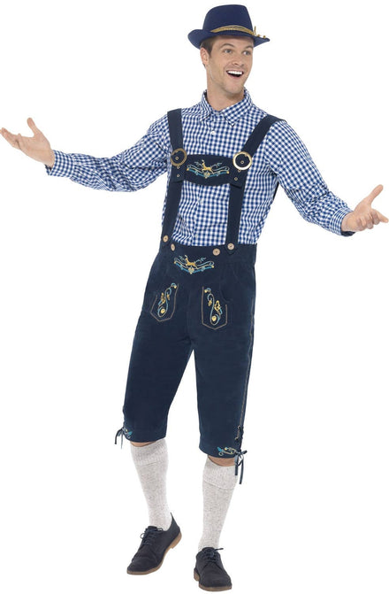 Traditional Men's Rutger Bavarian Lederhosen Oktoberfest Costume Image 1