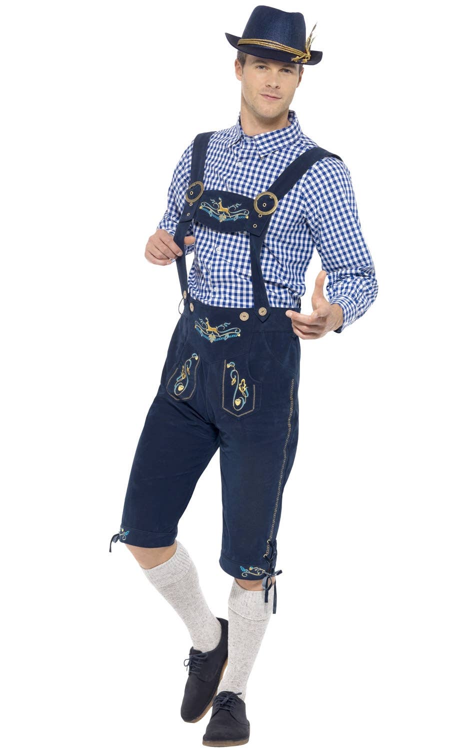 Traditional Men's Rutger Bavarian Lederhosen Oktoberfest Costume Image 2