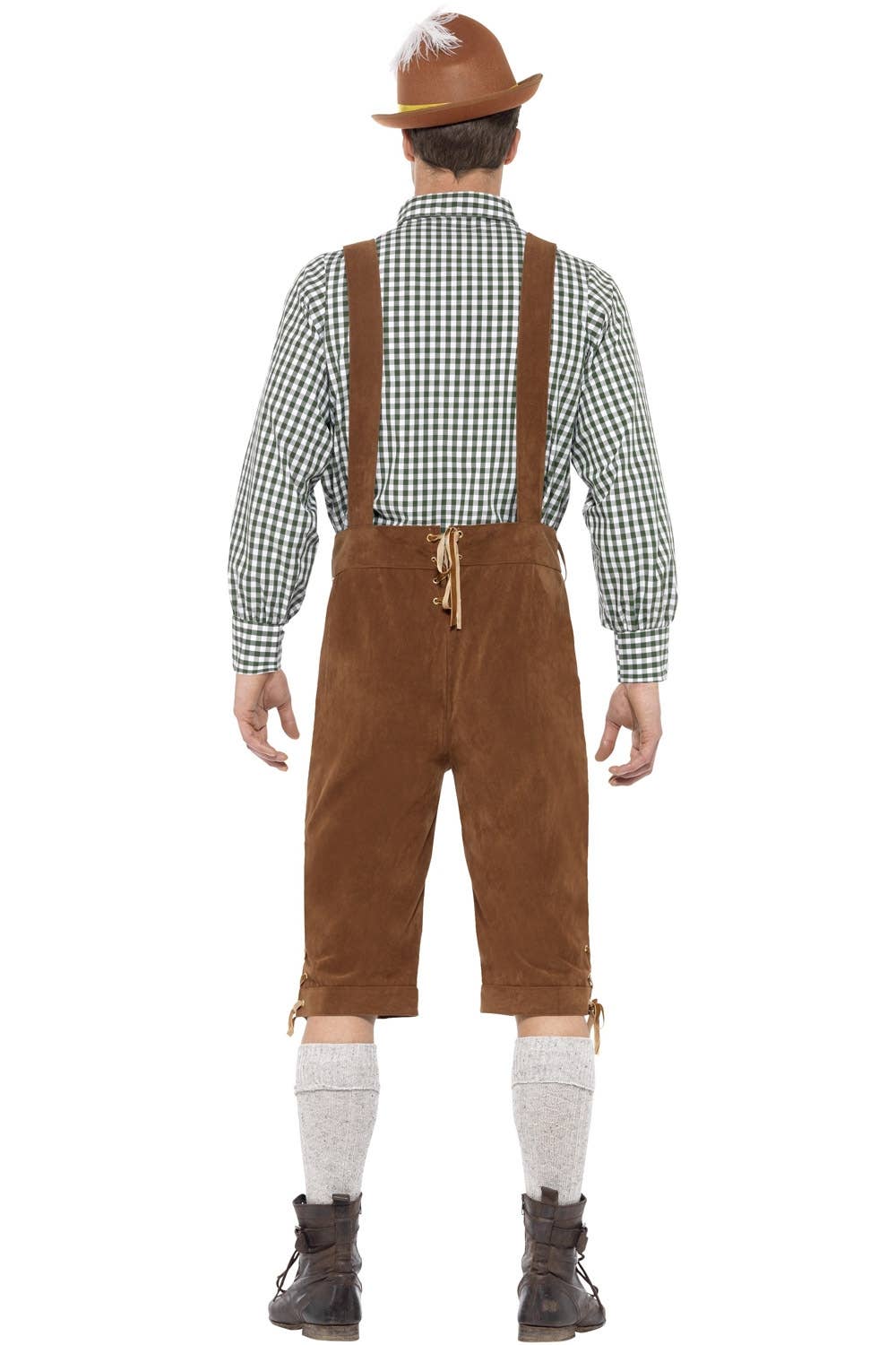 Traditional Deluxe Hanz Mens Oktoberfest Lederhosen Men's Costume Image 2