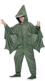 Image of Pterodactyl Boys Green Dinosaur Onesie Costume
