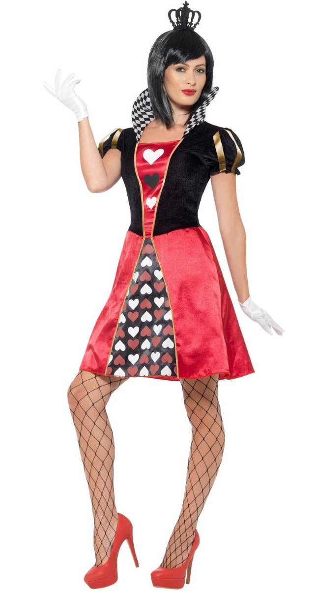 Women's Storybook Carded Queen of Hearts Costume Front Alternative